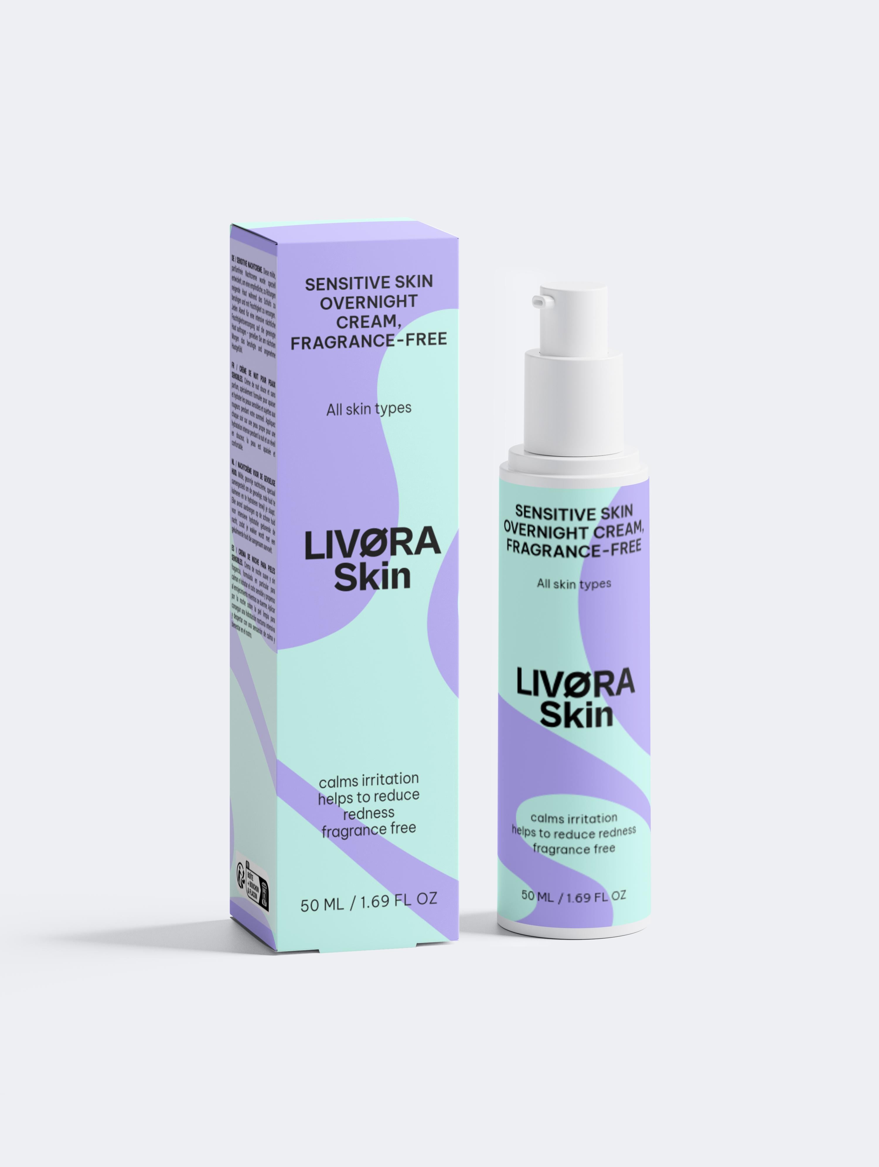 Sensitive Skin Overnight Cream, Fragrance-Free