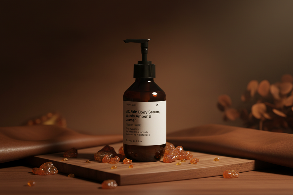 Silk Skin Body Serum, Woody Amber & Leather